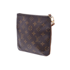 Louis Vuitton Partition Monogram Brown Pouch Leather